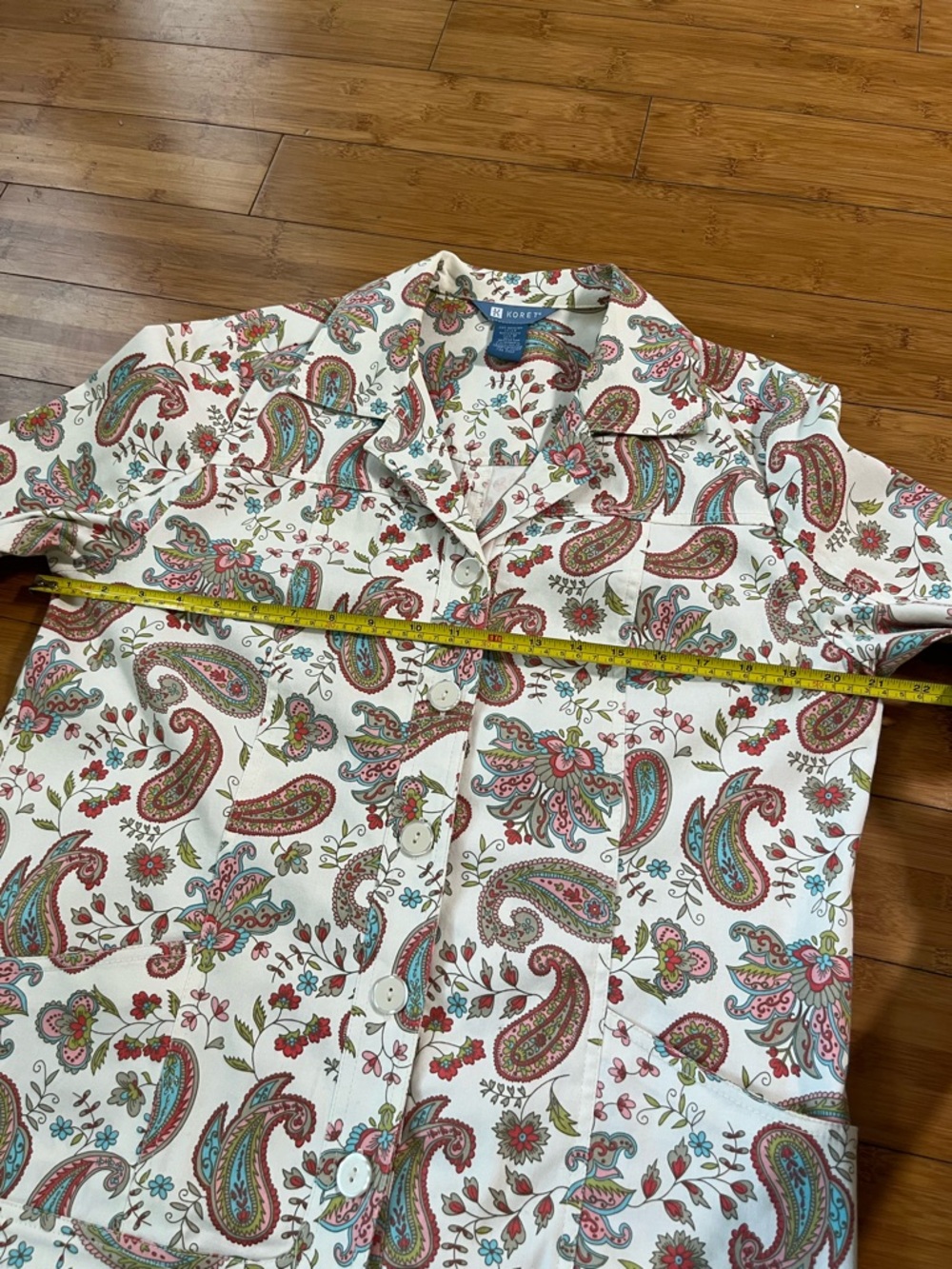 Koret Paisley Button-Up Cream Jacket with Pastel Paisley Accents Coastal Cowgirl - Picture 10 of 10